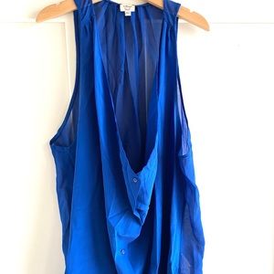 Drapy, silk, sleeveless blouse